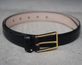 画像: 【Le Yucca's(レユッカス)】BELT(Y08/26)/ BLACK FLANCS CROCODILE SHINE/ NERO(Black)