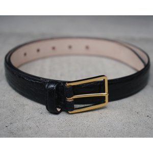 画像: 【Le Yucca's(レユッカス)】BELT(Y08/26)/ BLACK FLANCS CROCODILE SHINE/ NERO(Black)