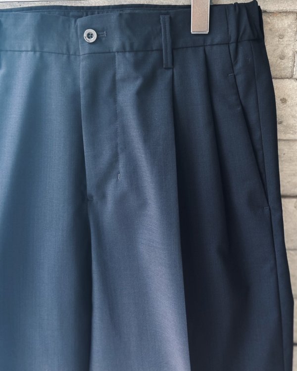 画像3: 【IRENISA(イレニサ)】TWO TUCKS WIDE TROUSERS/ NAVY