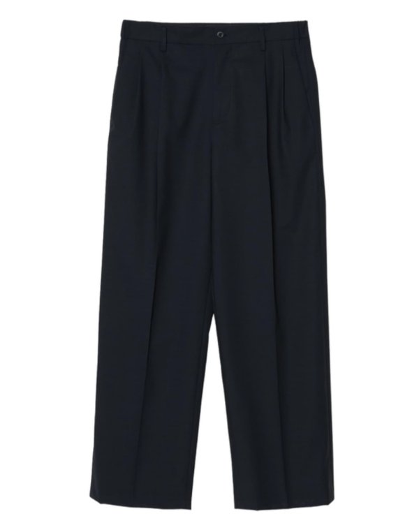 画像1: 【IRENISA(イレニサ)】TWO TUCKS WIDE TROUSERS/ NAVY