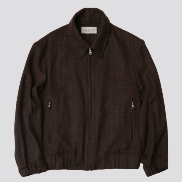 画像1: 【ENCOMING(インカミング)】ZIP SHORT BLOUSON/BROWN