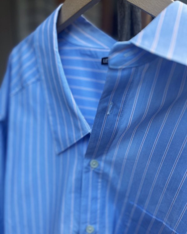 画像2: 【LES SIX(レシス)】Classic Slip Shirt/ Blue Stripe