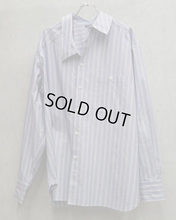 画像1: 【LES SIX(レシス)】Classic Slip Shirt/ Blue Stripe