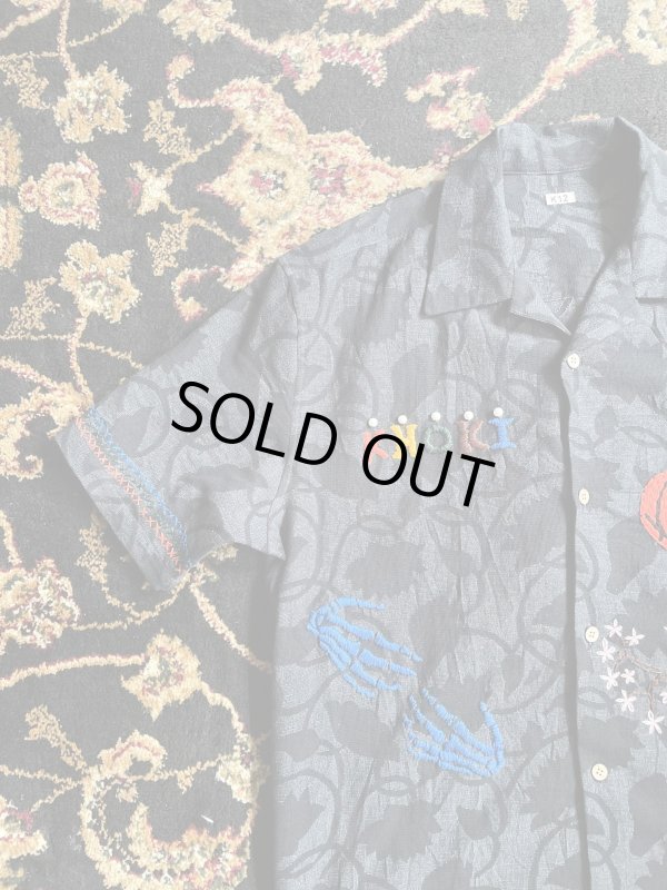 画像3: 【KHOKI(コッキ)】Hand enbroidered-design shirt/Black