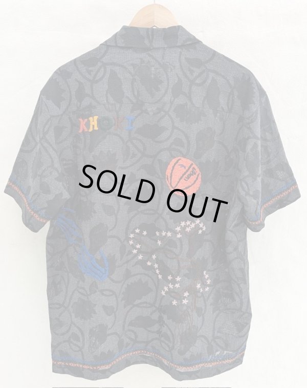 画像2: 【KHOKI(コッキ)】Hand enbroidered-design shirt/Black