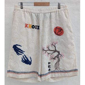 画像: 【KHOKI(コッキ】Hand enbroidered-design pants/White