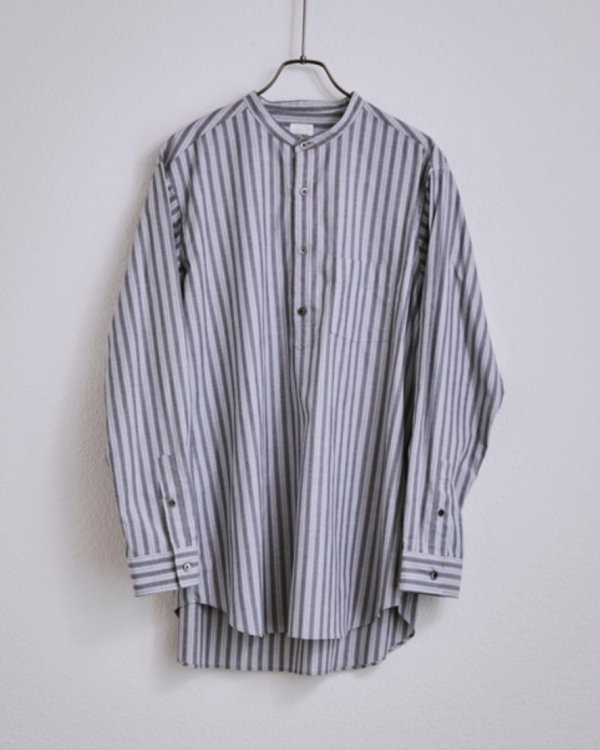 画像1: 【BISOWN(ビソウン)】STRIPE PULLOVER SHIRTS/ BLUE STRIPE