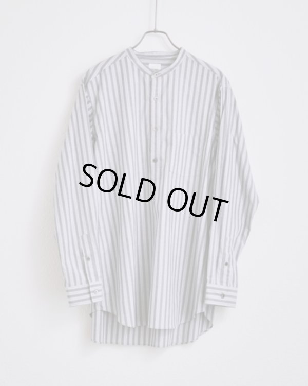 画像1: 【BISOWN(ビソウン)】STRIPE PULLOVER SHIRTS/ BLUE STRIPE