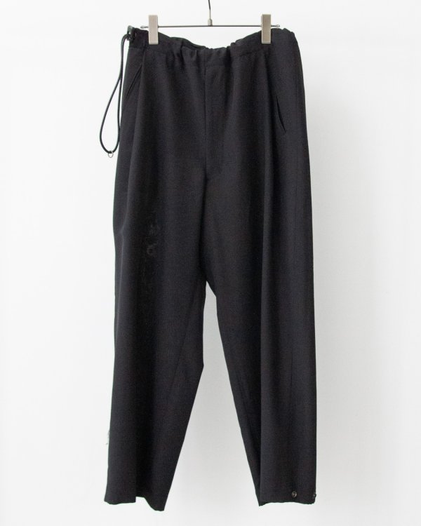 画像1: 【ANTHEM A(アンセムエー)】WOOL RAYON TROPICAL NO-BRAINER PANTS/ BLACK