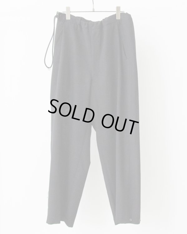 画像1: 【ANTHEM A(アンセムエー)】WOOL RAYON TROPICAL NO-BRAINER PANTS/ BLACK