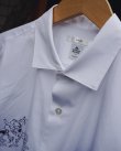 画像3: 【KAKAN(カカン)】HORIZONTAL COLLAR SHIRT〈K〉/ WHITE&HANDPAINT PRINT