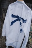 画像4: 【KAKAN(カカン)】HORIZONTAL COLLAR SHIRT〈K〉/ WHITE&HANDPAINT PRINT