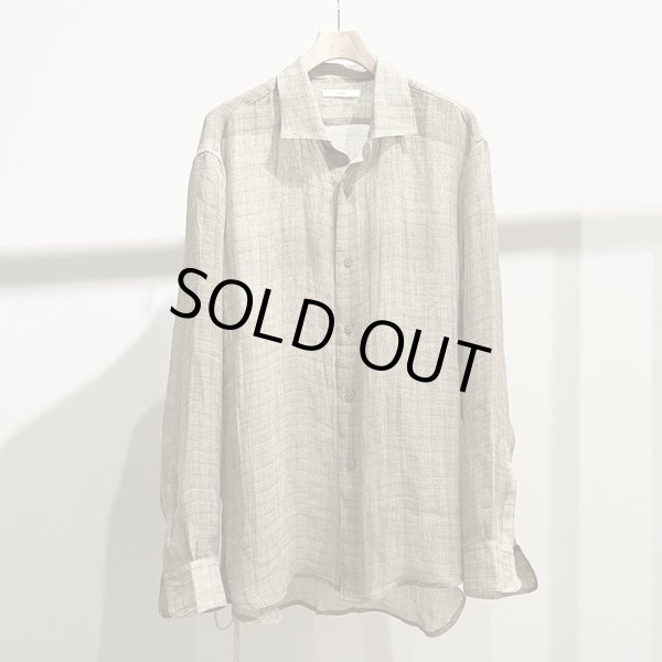 画像1: 【KAKAN(カカン)】HORIZONTAL COLLAR SHIRT/ BEIGE