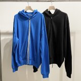 画像: 【KAKAN(カカン)】ROUND KNIT ZIP HOODIE/ DARK CHARCOAL