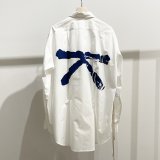 画像: 【KAKAN(カカン)】HORIZONTAL COLLAR SHIRT〈K〉/ WHITE&HANDPAINT PRINT