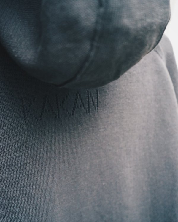 画像5: 【KAKAN(カカン)】ROUND KNIT ZIP HOODIE/ DARK CHARCOAL