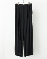 画像: 【ANTHEM A(アンセムエー)】SILKY VISCOSE 2TUCKS FLARE EASY PANTS/ BLACK