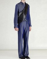 画像: 【GABRIELA COLL GARMENTS(ガブリエラコールガーメンツ)】CROSSED LEATHER BAG/ BLACK