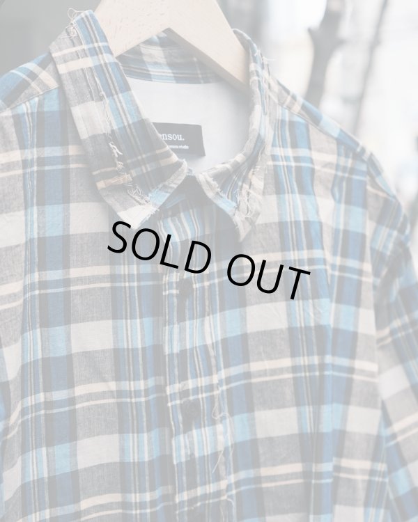 画像3: 【ensou.(エンソウ)】Rough Cut Shirt / Blue Check