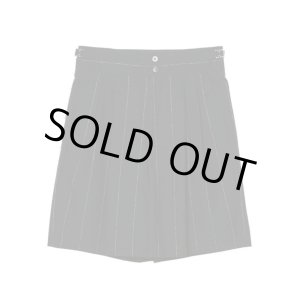 画像: 【IRENISA(イレニサ)】TWO TUCKS WIDE SHORTS/ BLACK STRIPE