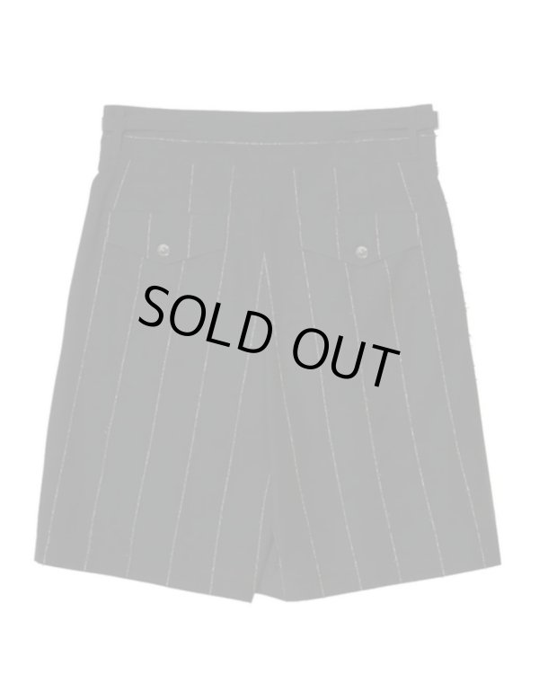 画像2: 【IRENISA(イレニサ)】TWO TUCKS WIDE SHORTS/ BLACK STRIPE