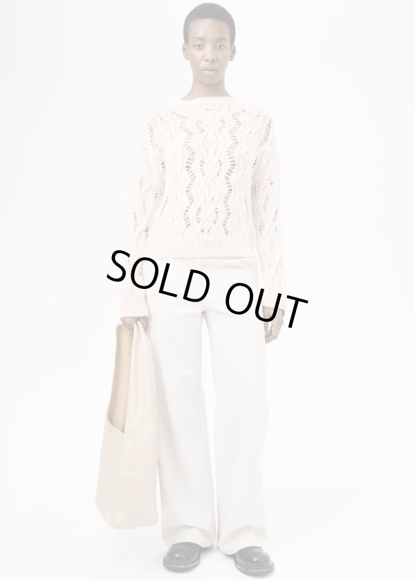 画像2: 【OUR LEGACY(アワーレガシー)】CABLE SONAR ROUNDNECK/ Delicate Pink Fisherman Wool