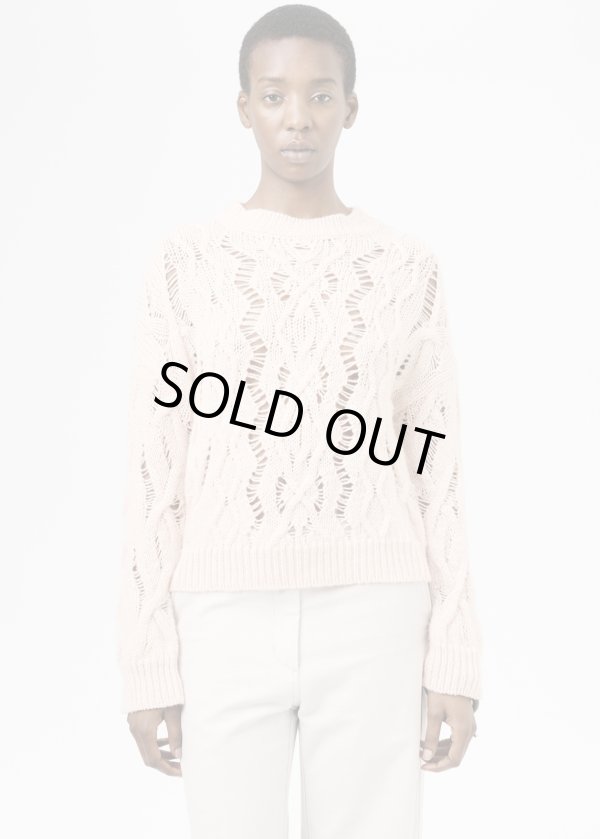 画像3: 【OUR LEGACY(アワーレガシー)】CABLE SONAR ROUNDNECK/ Delicate Pink Fisherman Wool