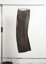 画像: 【NVRFRGT(ネヴァーフォーゲット)】3D TWISTED WIDE LEG JEANS/ MUD FADED BLACK