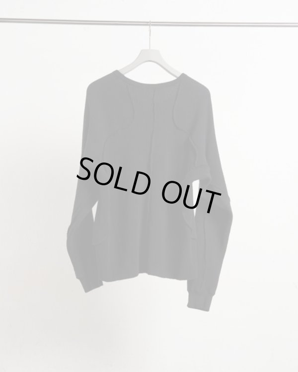 画像2: 【NVRFRGT(ネヴァーフォーゲット)】WAFFLE THERMAL LONG SLEEVE T-SHIRT/ BLACK