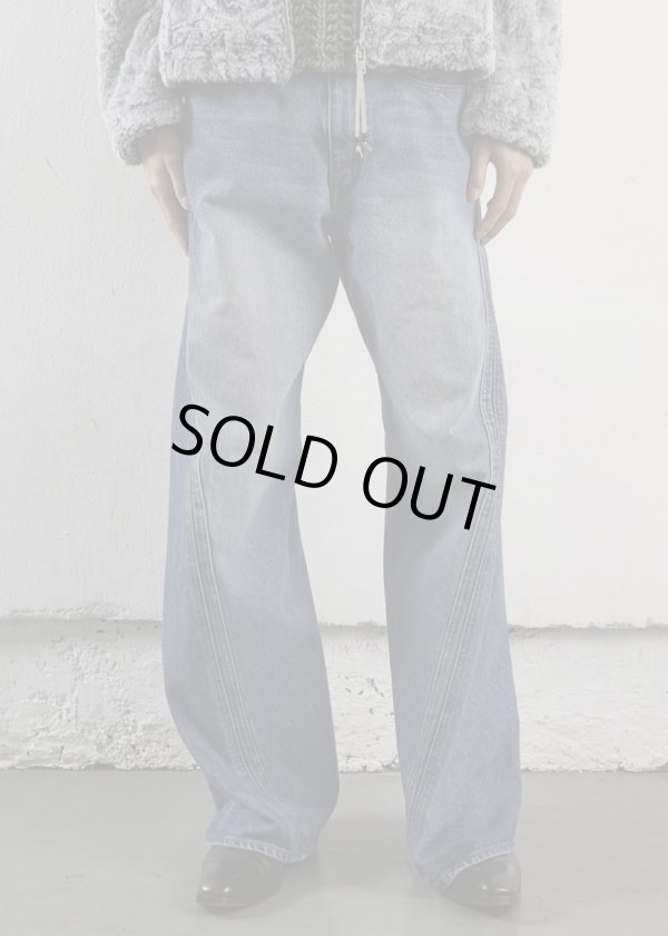 画像2: 【NVRFRGT(ネヴァーフォーゲット)】3D TWISTED WIDE LEG JEANS/ VINTAGE FADED INDIGO