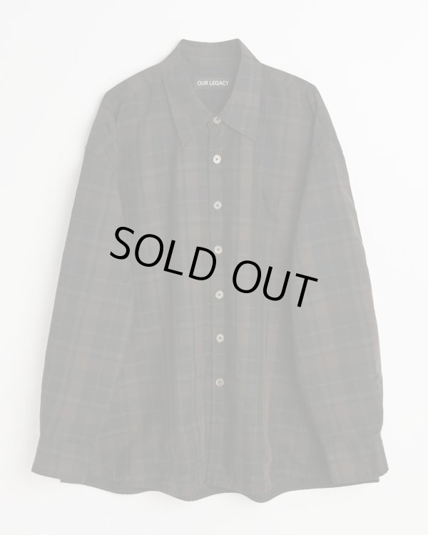 画像1: 【OUR LEGACY(アワーレガシー)】BORROWED SHIRT/ Black Sheer Shadow Check