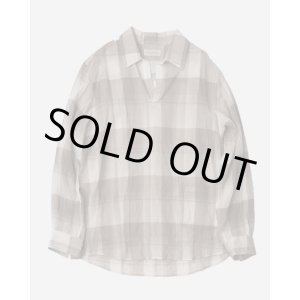 画像: 【ENCOMING(インカミング)】PULLOVER POCKET SHIRT/ WHITE×GREY
