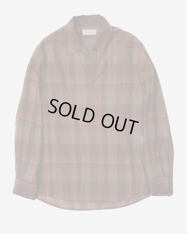 画像1: 【ENCOMING(インカミング)】PULLOVER POCKET SHIRT/ BROWN×ORANGE