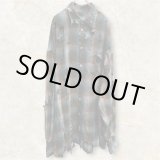 画像: 【LES SIX(レシス)】Destroyed Mega Flannel/ Green