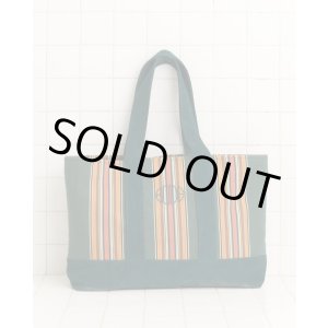 画像: 【BODE(ボーディ)】PARAKEET STRIPE TOTE/  GREEN MULTI