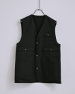 画像1: 【BISOWN(ビソウン)】CHINO CLOTH × KARAMI REVERSIBLE VEST/ BLACK