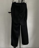 画像: 【BIBLIOTHERK(ビブリオテーク)】LOOSE DRESS TROUSERS/ Black