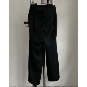 画像: 【BIBLIOTHERK(ビブリオテーク)】LOOSE DRESS TROUSERS/ Black