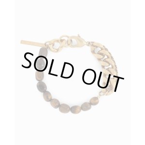 画像: 【Dries Van Noten(ドリスヴァンノッテン)】STONE CHAIN BRACELET/ TIGER EYE