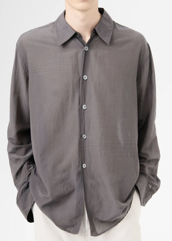 画像4: 【OUR LEGACY(アワーレガシー)】BEYOND SHIRT/ Charcoal Bordeaux
