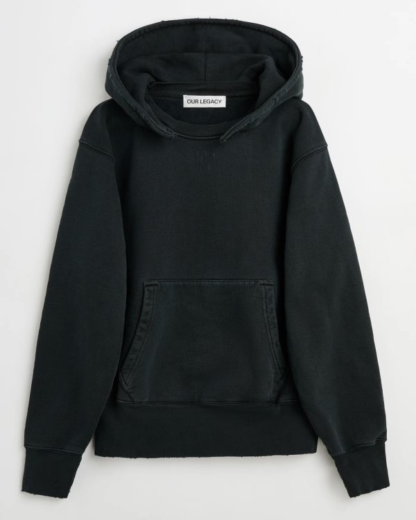 画像1: 【OUR LEGACY(アワーレガシー)】RELIC HOOD/ Pigment Black Hefty Fleece