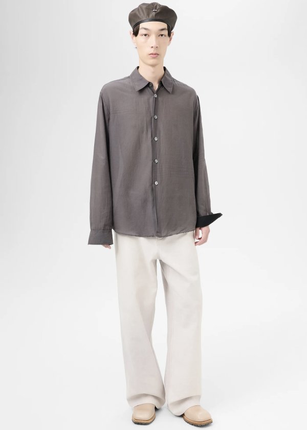 画像2: 【OUR LEGACY(アワーレガシー)】BEYOND SHIRT/ Charcoal Bordeaux