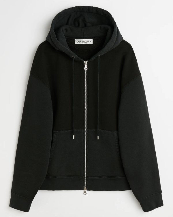 画像1: 【OUR LEGACY(アワーレガシー)】RASCAL HOOD/ Pigment Black Hefty Fleece