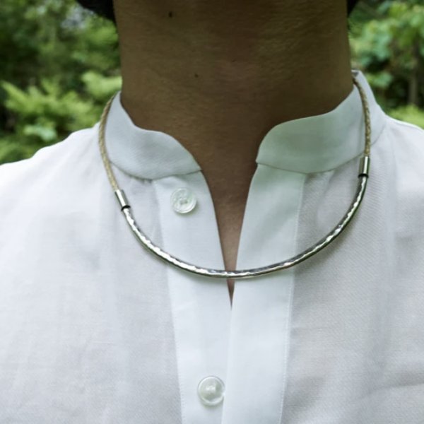 画像5: 【seya.(セヤ)】BOSFOR NECKLACE ALPACA SILVER/ OFF WHITE×SILVER