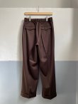 画像8: 【MARKAWARE(マーカウェア)】ORGANIC 2/80 GABARDINE DOUBLE PLEATED WIDE TROUSERS　”Olive Drab”