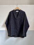 画像3: 【marka(マーカ)】PAISLEY JACQUARD BAND COLLAR SKIPPER SHIRT/Dark Navy