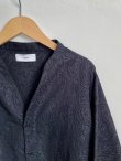 画像4: 【marka(マーカ)】PAISLEY JACQUARD BAND COLLAR SKIPPER SHIRT/Dark Navy