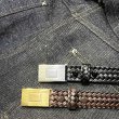 画像4: 【T.T(Taiga Takahashi)】Lot.021 Basketwearve Pattern Belt / MUD DYED BROWN
