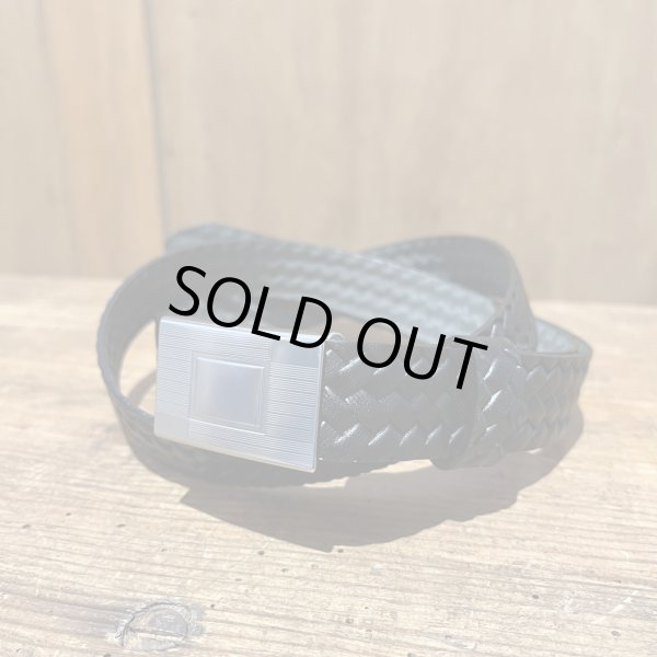 画像2: 【T.T(Taiga Takahashi)】Lot.021 Basketwearve Pattern Belt / BLACK