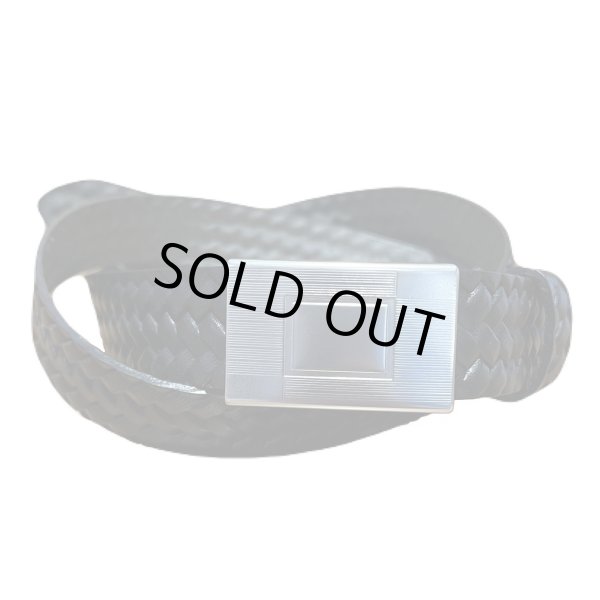 画像1: 【T.T(Taiga Takahashi)】Lot.021 Basketwearve Pattern Belt / BLACK